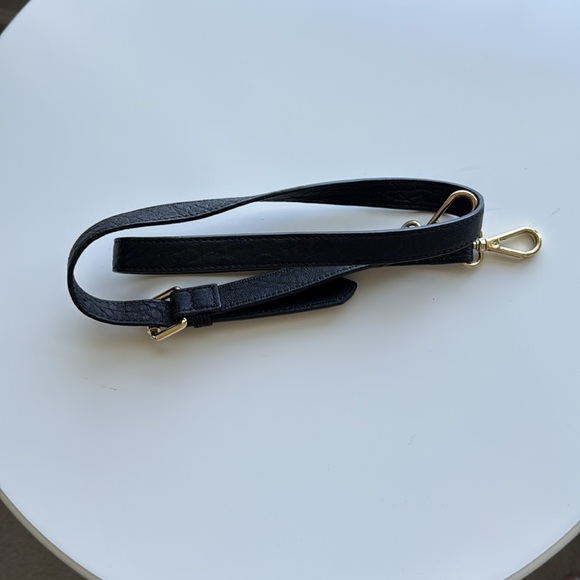 Vince Camuto Genuine Pebble Leather "Riley" Tote Crossbody Bag Purse Black - Picture 6 of 7